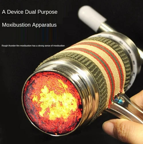 Stainless Steel Moxa Strip Compression Handheld Tool Moxibustion Artifact 艾灸艾条 07FC0E-D4 - KOEEK