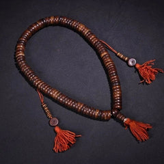 Tibetan 108 Beads Mala Bracelet 10mm Buddhist Prayer Bead Necklace Vintage Gift 07FC0E-D4 - KOEEK