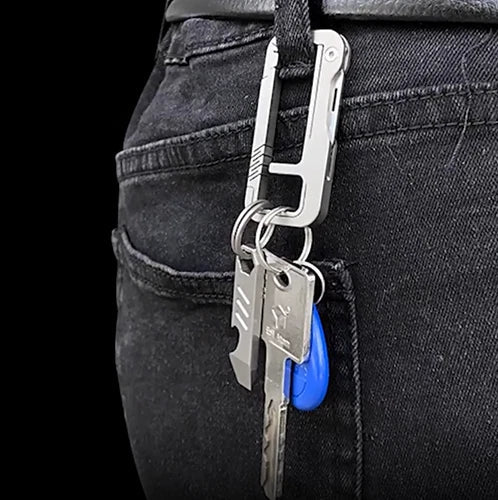 Hot Mini Titanium Alloy Keychain Multi Tools Pry Bar EDC Crowbar Bottle Opener 07FC0E-D4 - KOEEK