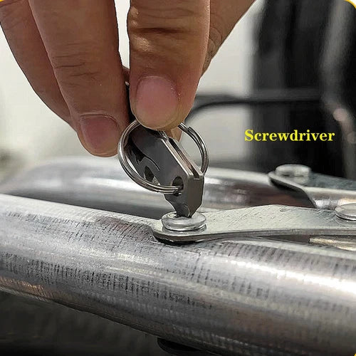 Titanium Mini Knife Keychain Folding Knife Bottle Opener Tool Outdoor Pocket EDC 07FC0E-D4 - KOEEK