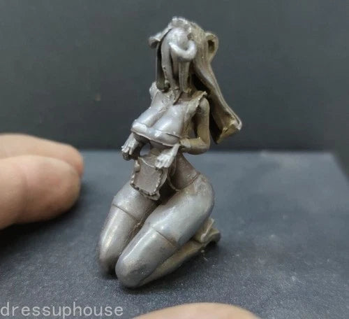 Brass Girl Statue Art Beauty Figurine Decor Netsuke Art Collectable 07FC0E-D4 - KOEEK