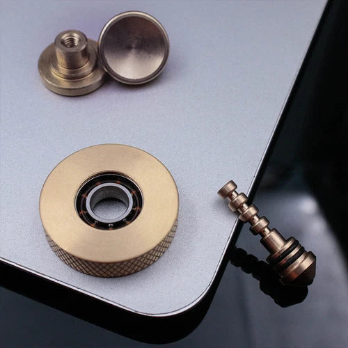 EDC Brass Hand Twisting Spinning Top Gyro Ceramic Bead Gyro Toy EDC Toy Gift 07FC0E-D4 - KOEEK