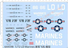 1/72 US MARINES VMFA-314 Black Knights USS Gerald R. Ford Enterprise Water Decal 07FC0E-D4 - KOEEK