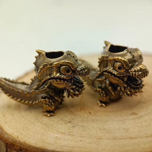 Dinotyrannus Brass Bead Parachute Cord Knife Lanyard Pendant EDC DIY Accessories 07FC0E-D4 - KOEEK