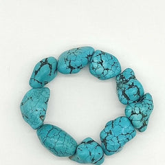 Natural Turquoise Bracelet Irregular Beads Boho Style Necklace Jewelry For Women 07FC0E-D4 - KOEEK