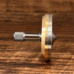 Titanium Brass Spinning Top Desktop Spinner Gyro Fidget Toy Stress Relief EDC 07FC0E-D4 - KOEEK