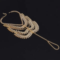 Vintage Multi Layer Tassel Anklet Foot Chain Boho Metal Jewelry for Women 07FC0E-D4 - KOEEK