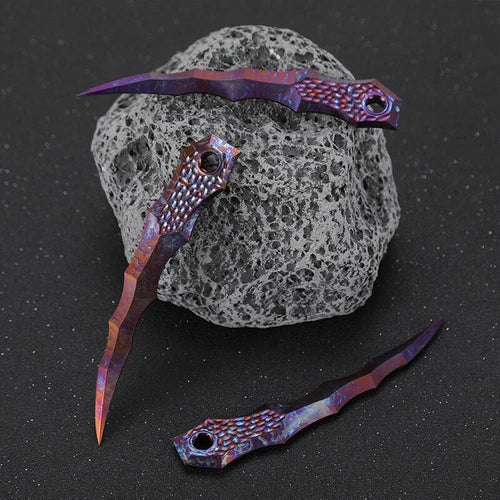 EDC Titanium Alloy Beads Pendant Paracord Outdoor Decorations Bracelet Tools 07FC0E-D4 - KOEEK