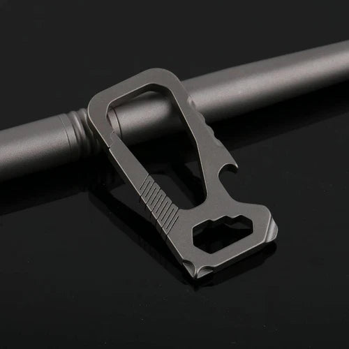 Titanium Alloy Carabiner Key Chain Clip Snap Hook Buckle Key Ring Outdoor EDC 07FC0E-D4 - KOEEK