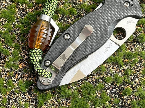 EDC Titanium + Ultem PEI Parachute Cord Knife Bead Pendant Lanyard DIY Keychain 07FC0E-D4 - KOEEK