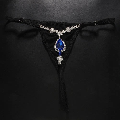Rhinestone Bikini Body Chain Women Lingerie Underwear Teardrop Jewelry Accessory 07FC0E-D4 - KOEEK