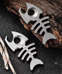 Titanium Alloy Bottle Opener Keychain Necklace pendant EDC Multi-tool 07FC0E-D4 - KOEEK