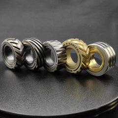 Fidget Spinner Mechanic Ring Metal EDC Slider Stress Relief Adults Toys 07FC0E-D4 - KOEEK