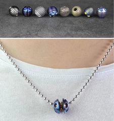 1  Titanium Alloy Lanyard Paracord Necklace Bracelet Beads DIY Cord Pendants 07FC0E-D4 - KOEEK