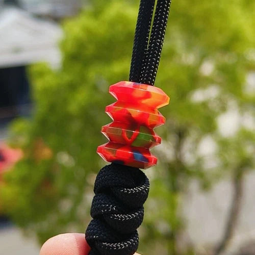 Resin Knife Lanyard Bead Paracord Necklace Pendant Bracelet Bead EDC Charm DIY 07FC0E-D4 - KOEEK
