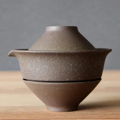 4.33"IN Pottery Teapot Kettle Gaiwan Tea Cup Tea Set Tea Ceremony Home Decor 07FC0E-D4 - KOEEK