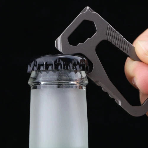 Titanium Alloy Carabiner Key Chain Clip Snap Hook Buckle Key Ring Outdoor EDC 07FC0E-D4 - KOEEK