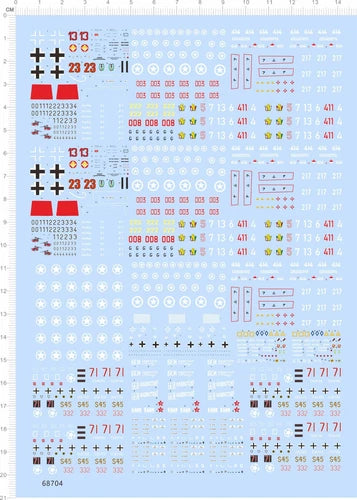 1/144 WWII Ferdinand Tiger M4 Sherman Medium Tank Markings Water Slide Decal 07FC0E-D4 - KOEEK