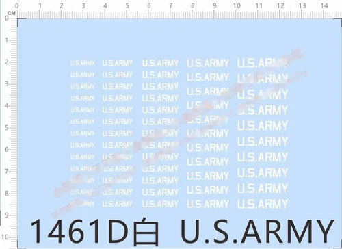 US ARMY 2-5mm Height different scales Military model Markings Water Decal white 07FC0E-D4 - KOEEK