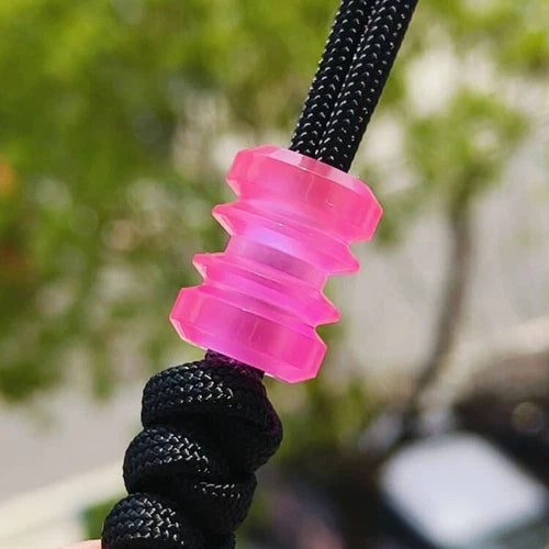 EDC Resin Knife Lanyard Bead Paracord Necklace Pendant Bracelet Bead DIY Pink 07FC0E-D4 - KOEEK