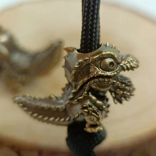 Dinotyrannus Brass Bead Parachute Cord Knife Lanyard Pendant EDC DIY Accessories 07FC0E-D4 - KOEEK