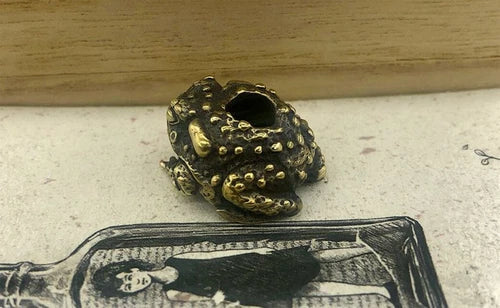 Frog Paracord Bead Hand-Casted Brass Charms EDC Accessories Pendant Buckle 07FC0E-D4 - KOEEK