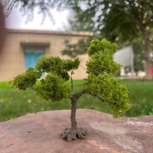 15cm Wire Scene Tree Decoration Mesh Model Tree Mini Landscape With Base 07FC0E-D4 - KOEEK