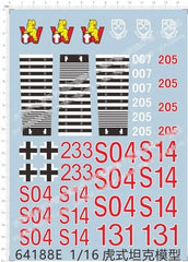 1/16 WWII King Tiger I Tank Lion S04 S14 E Markings Panzer Model Kit Water Decal 07FC0E-D4 - KOEEK
