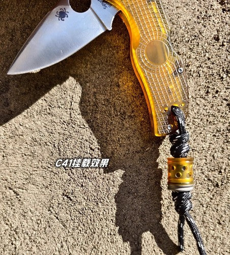 EDC Knife Lanyard Bead PEI +Titanium Necklace Paracord Pendant Bracelet Making 07FC0E-D4 - KOEEK