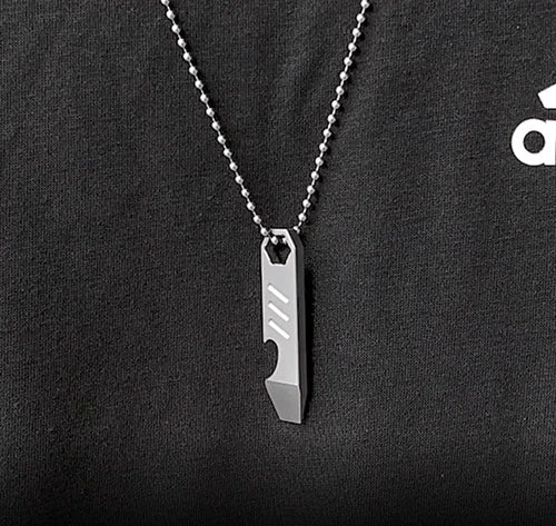 Hot Mini Titanium Alloy Keychain Multi Tools Pry Bar EDC Crowbar Bottle Opener 07FC0E-D4 - KOEEK