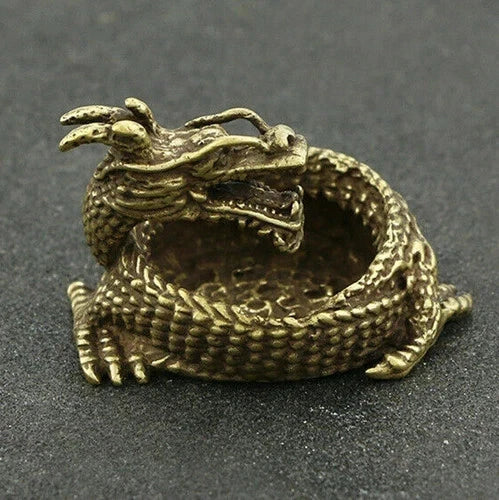 Brass Collectible Dragon Ashtrays Ash Holder Small Vintage Dragon Incense Burner 07FC0E-D4 - KOEEK