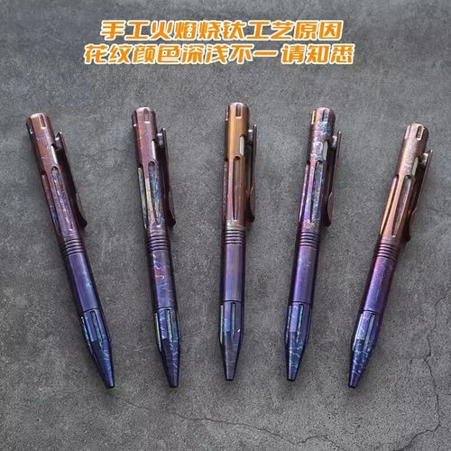 1PC Titanium Ballpoint Pen EDC Pocket Pen Office Business Writing Signature Gift 07FC0E-D4 - KOEEK
