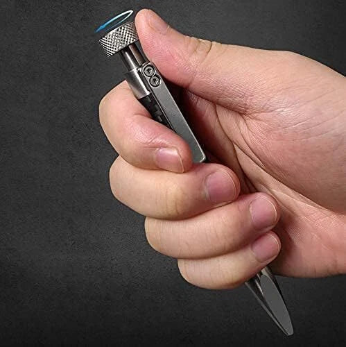 Stainless Steel Carbon Fiber Pen Ballpoint Pen With Fidget Spinner EDC Pen Gifts 07FC0E-D4 - KOEEK