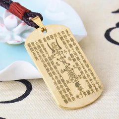 Moli Zhitian Doumu Yuanjun Pendant Taoist Amulet Protection Necklace Jewelry 07FC0E-D4 - KOEEK