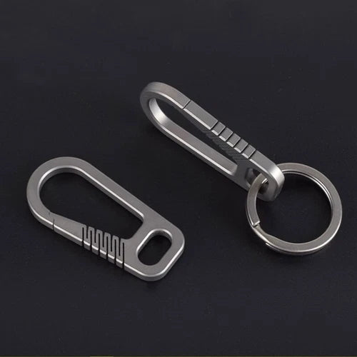 TC4 Titanium Alloy Keychain Backpack Hanging Buckle EDC Outdoor Key Carabiner 07FC0E-D4 - KOEEK