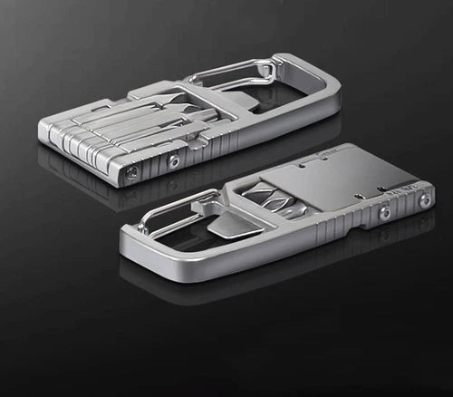 Outdoor Stainless Steel Multi Tools Card Bottle Opener Keychain EDC LittleHelper 07FC0E-D4 - KOEEK
