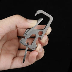 TC4 EDC Titanium Alloy Mechanic Keychain Carabiner Opener Portable Outdoor Multi 07FC0E-D4 - KOEEK