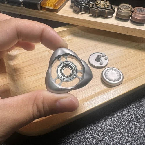 Novel EDC Fidget Spinner Creative Silver Stainless Steel Adult Fidget Toys Gifts 07FC0E-D4 - KOEEK
