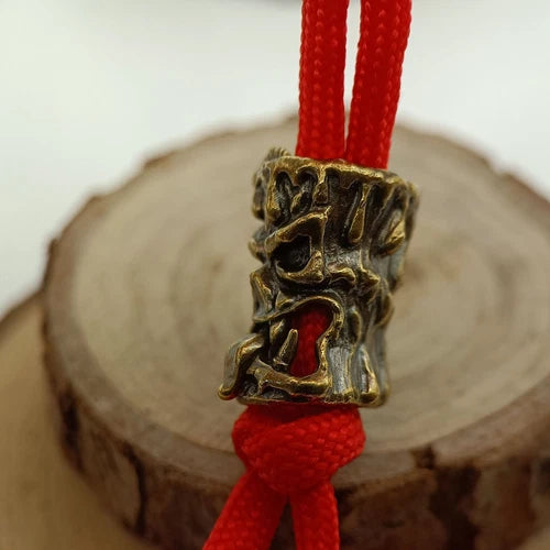 Candle Monster Brass Bead Parachute Cord Knife Lanyard Pendant DIY Accessories 07FC0E-D4 - KOEEK