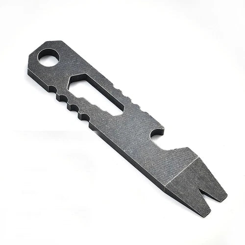 EDC Stainless Steel Pocket Multi Tools Pry Bar Crowbar Wrench Opener Keychain 07FC0E-D4 - KOEEK