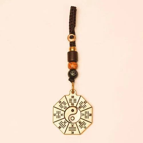 Five Elements Bagua Fu Yin Yang Talisman Pendant Mascot Keychain 07FC0E-D4 - KOEEK