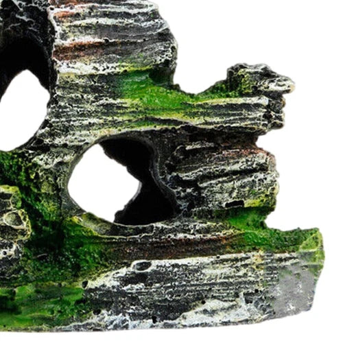 Aquarium Ornament Rockery Hiding Mountain Cave Home Fish Tank Decor Resin RESIN - KOEEK