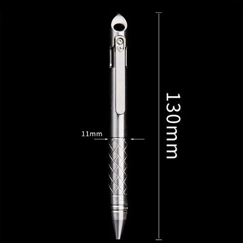 Titanium Pocket Ball Pen Ballpoint Pen Office Signature Clip Switch Outdoor EDC 07FC0E-D4 - KOEEK