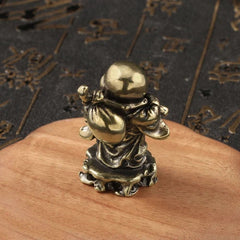 Solid Brass Buddha Figurine Small Statue Home Ornament Figurines Collectibles 07FC0E-D4 - KOEEK