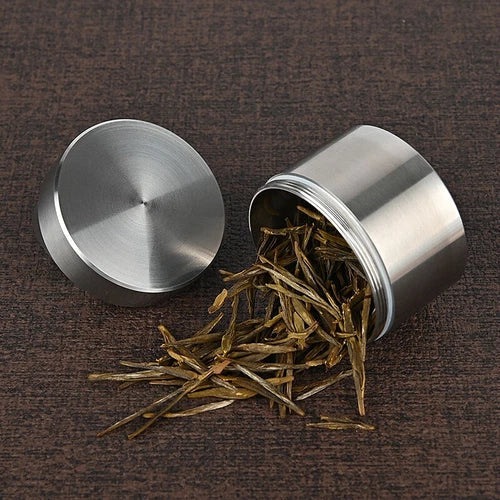 Stainless Steel Portable Pill Case Box Waterproof Round Pill Organizer Container 07FC0E-D4 - KOEEK