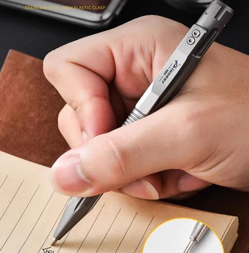 1PC Titanium Ballpoint Pen EDC Pocket Pen Office Business Writing Signature Gift 07FC0E-D4 - KOEEK