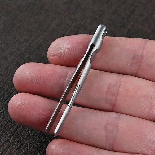 Hot Outdoor 2.3" EDC Titanium Alloy Tweezers Portable Gadgets Mini Tool 07FC0E-D4 - KOEEK