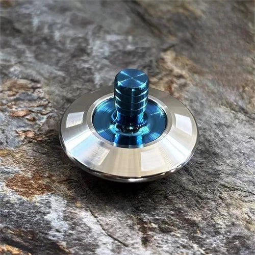 Titanium Stainless Steel Spinning Top Gyroscope Gyro Desktop Fidget Toy EDC Gift 07FC0E-D4 - KOEEK