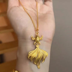 Chinese Style Filigree Koi Fish Necklace Vintage Elegant Necklace Gift 07FC0E-D4 - KOEEK