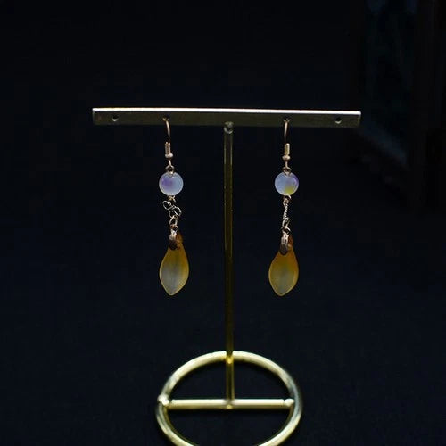 Hanfu Headpiece Set Glass Tassel Hairpin Ancient Style Hair Jewelry 07FC0E-D4 - KOEEK